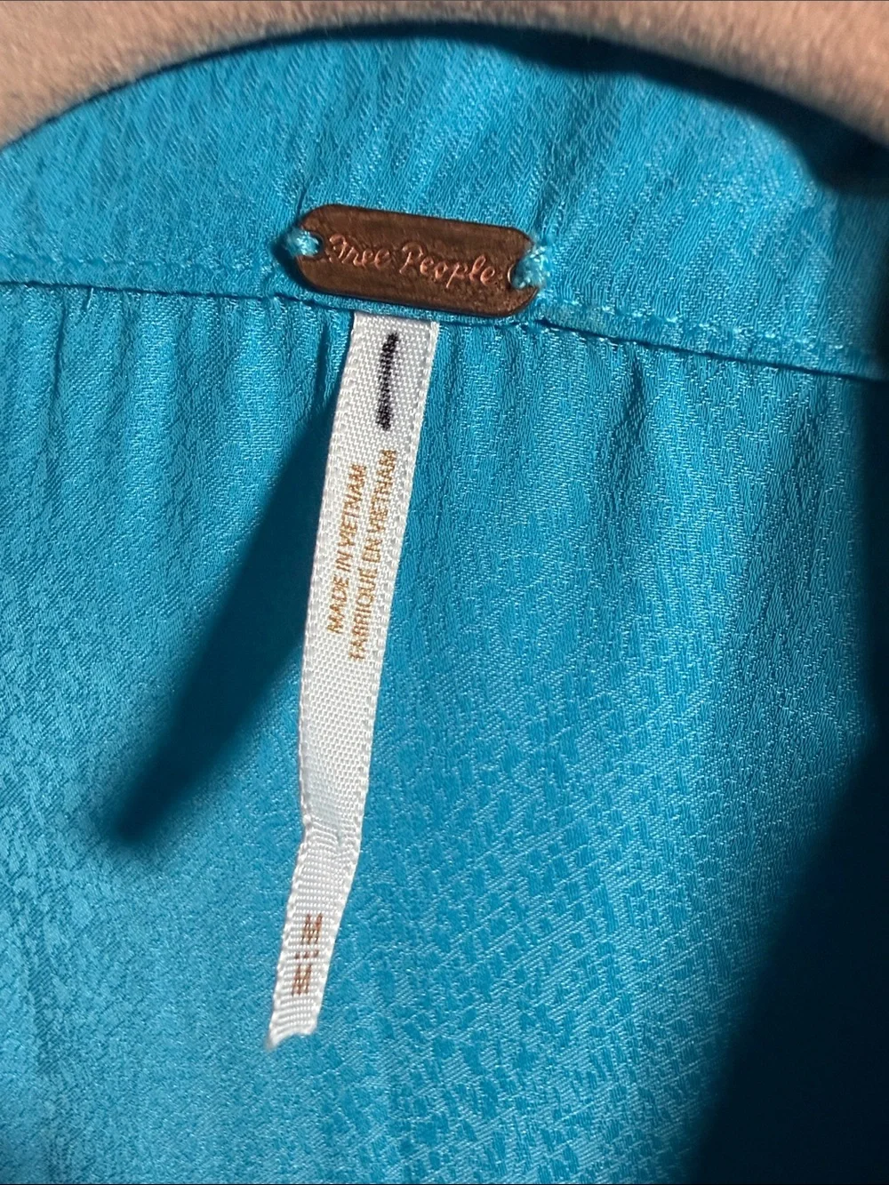 Free People Turquoise Draped Blazer Jacket